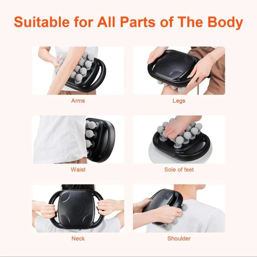 16-Head Deep Tissue Fascia Massager – Full-Body Handheld Muscle Relaxation with Adjustable Power Levels