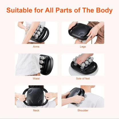 16-Head Deep Tissue Fascia Massager – Full-Body Handheld Muscle Relaxation with Adjustable Power Levels